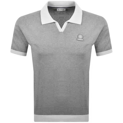 Sandbanks Revere Collar Polo Grey In Gray