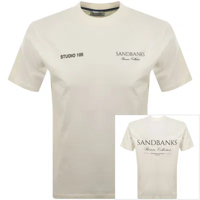 Sandbanks Riveria Collection T Shirt Cream In White