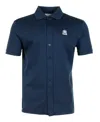 Sandbanks Short Sleeve Full Button Shirt Navy