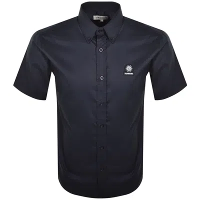 Sandbanks Short Sleeve Logo Shirt Navy In Blue