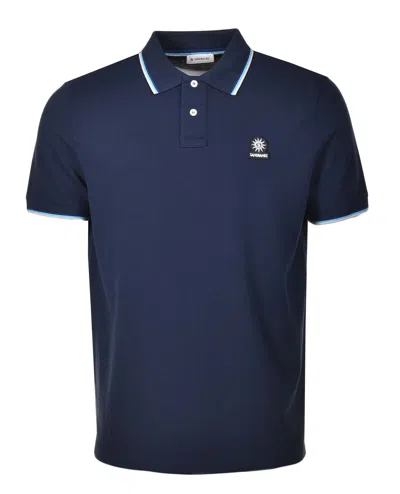 Sandbanks Short Sleeve Tipped Polo Shirt Navy