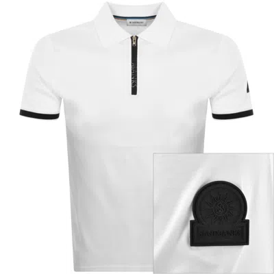 Sandbanks Silicone Zip Polo T Shirt White