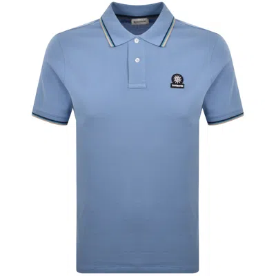 Sandbanks Tipped Badge Polo T Shirt Blue