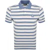 Sandbanks Tricolour Fade Stripe Polo T Shirt Multi In Blue