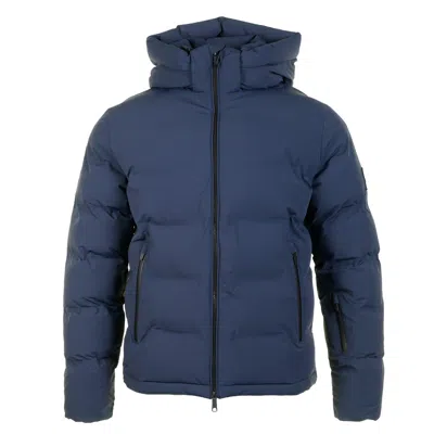 Sandbanks Waterproof Banks Puffer Jacket Navy In Blue