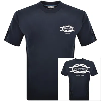 Sandbanks Yacht Club T Shirt Navy In Blue