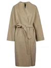 Sandbeige Wool Midi Coat