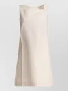 Sandbeige A Line Sleeveless Dress Square Neckline In Neutral