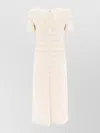 Sandbeige Dress Back Tie Detail Crochet Texture In Neutral
