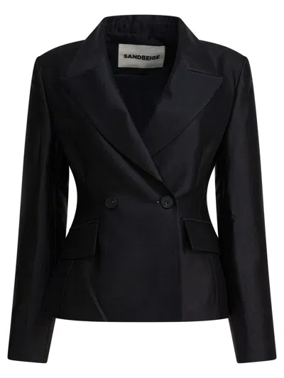 Sandbeige Jackets & Coats In Black