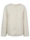 Sandbeige Quilted Nylon Jacket