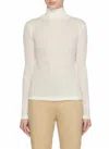 Sandbeige Sandy Turtleneck Top In Ivory In Multi