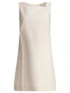Sandbeige A Line Sleeveless Dress Square Neckline In Neutral