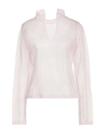 Sandbeige Woman Top Light Pink Size M Polyester