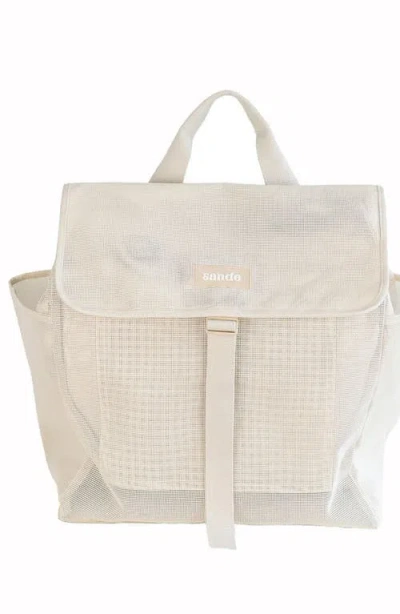 Sande Beach Hauler Mesh Backpack In Neutral