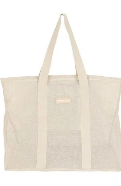 Sande Beach Hauler Mesh Beach Bag In Neutral
