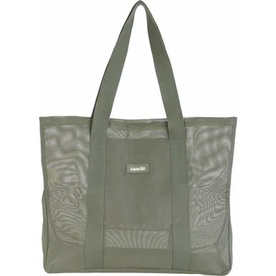 Sande Beach Hauler Mini Mesh Beach Bag In Green