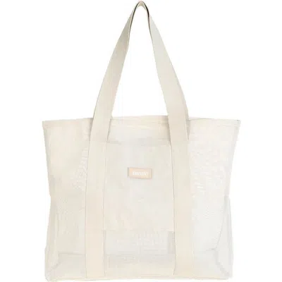 Sande Beach Hauler Mini Mesh Beach Bag In Neutral