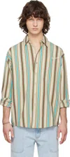 Sanderlak Beige Oversized Shirt In Multi