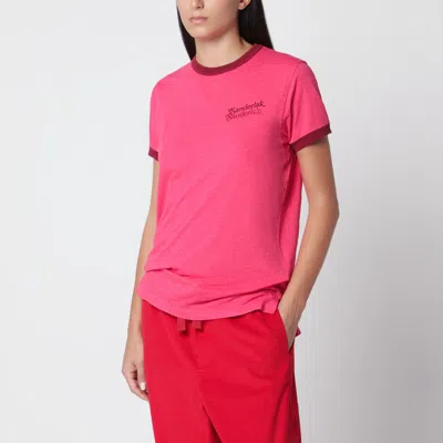Sanderlak Contrasting Ribbed Cotton T-shirt In Multi