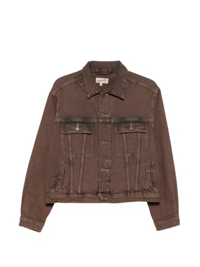 Sanderlak Ausgeblichene Jeansjacke In Brown