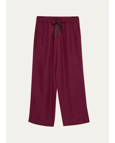 Sanderlak Men's Wide-leg Drawstring Pants In Purple
