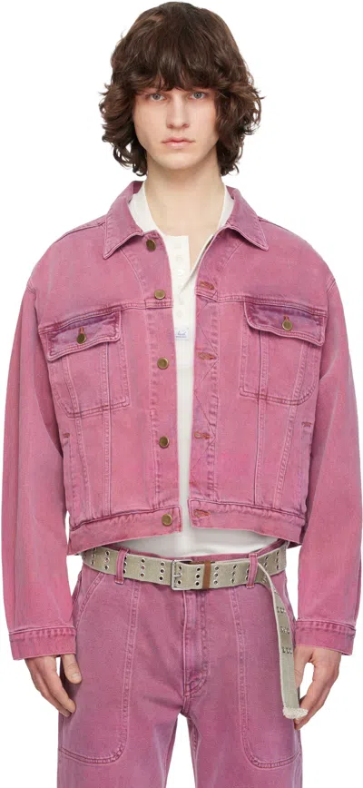Sanderlak Pink Faded Denim Jacket