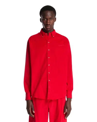 Sanderlak Red Logo Shirt In Red Rosso   #e30613