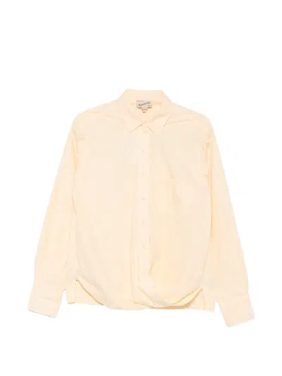 Sanderlak Wrap-front Long-sleeve Shirt In Neutral