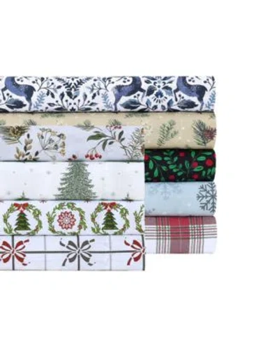 Sanders Holiday Printed Microfiber Sheet Set In Multi