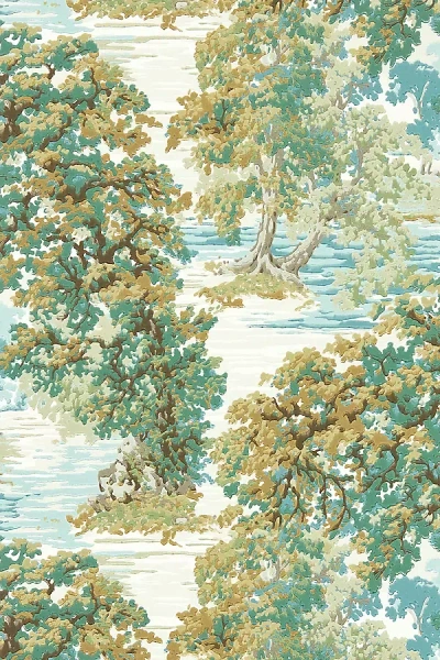 Sanderson Ancient Canopy Wallpaper In Blue