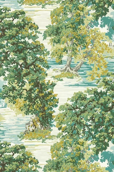 Sanderson Ancient Canopy Wallpaper In Green