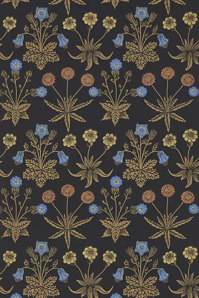 Sanderson Archive Daisy Wallpaper In Blue