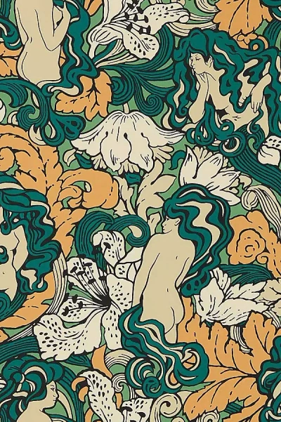 Sanderson Archive Forbidden Fruit Wallpaper In Green