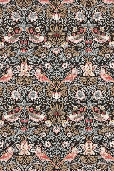 Sanderson Archive Strawberry Thief Wallpaper In Blue