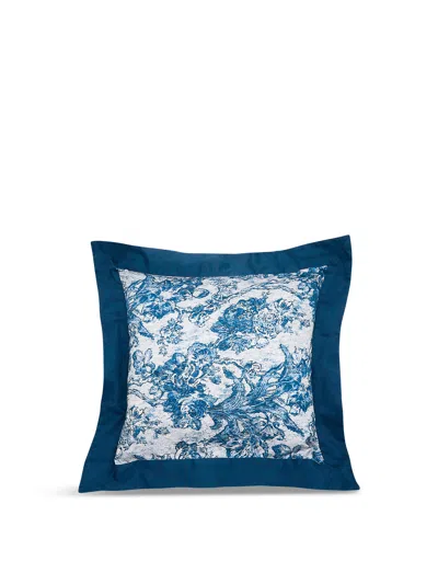 Sanderson Fringed Tulip Toile Pillow Case Pairs In Smalt