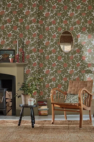 Sanderson Rambling Rose Wallpaper