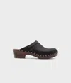 Sandgrens Women's Athens Studded Clog Mule In Black In Black