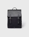 Sandqvist Everyday Lid Backpack L In Black With Black Leather