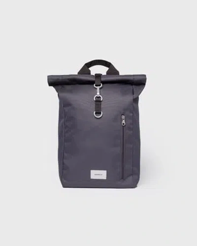 Sandqvist Ground Rolltop Backpac L In Asphalt With Black Webbing