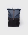 Sandqvist Icon Rolltop Backpack L In Multi Black,navy With Black Leather