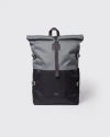 Sandqvist Icon Rolltop Backpack L In Multi Dark With Black Leather