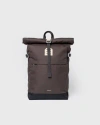 Sandqvist Icon Rolltop Backpack M In Brown With Natural Leather