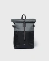 Sandqvist Icon Rolltop Backpack M In Multi Dark With Black Leather