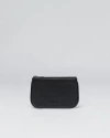 Sandqvist Leather Zip Wallet Piping In Black