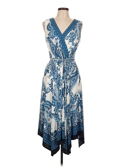 Pre-owned Sandra Darren Casual Dress In Blue