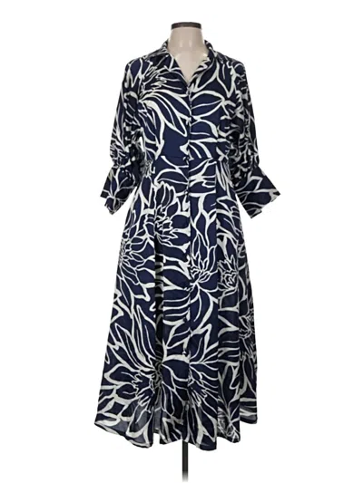 Pre-owned Sandra Darren Casual Dress In Blue
