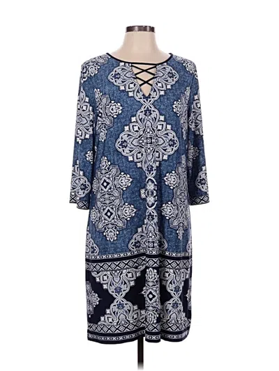 Pre-owned Sandra Darren Casual Dress In Blue