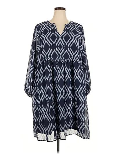 Pre-owned Sandra Darren Casual Dress In Blue