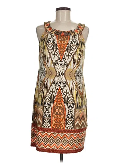 Pre-owned Sandra Darren Casual Dress In Brown